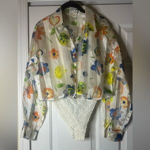 Vintage Caché sheer bodysuit